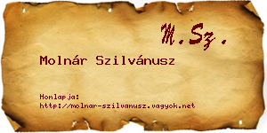 Molnár Szilvánusz névjegykártya